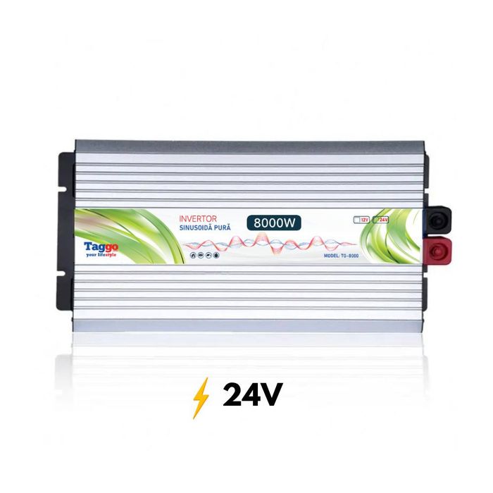 Invertor Auto 8000W 12/24V - 220V | Auto - Panouri - Casa - Rulota