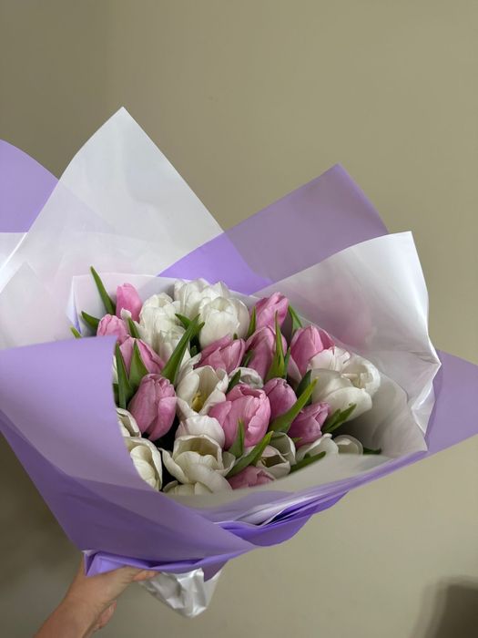 Букет цветов из тюльпанов