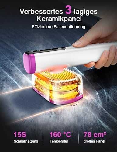 Ръчен уред за гладене с пара 24g/min LED дисплей бял