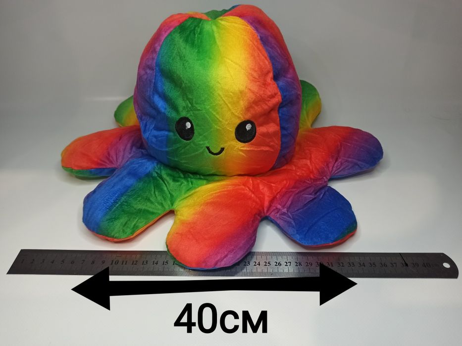 Огромен Плюшен Октопод XXXL променящ настолението си