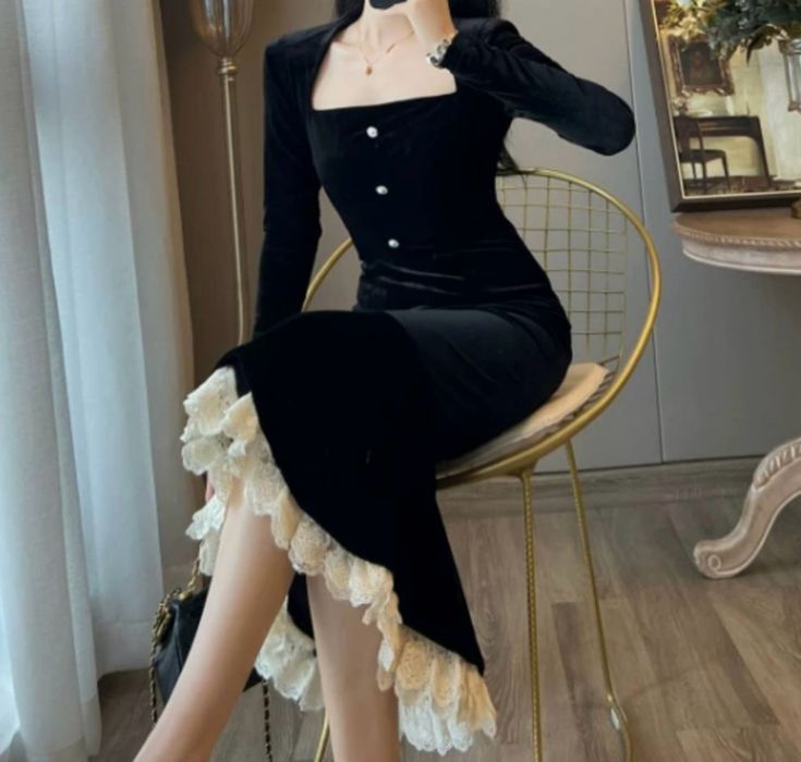 Прокат платья черного