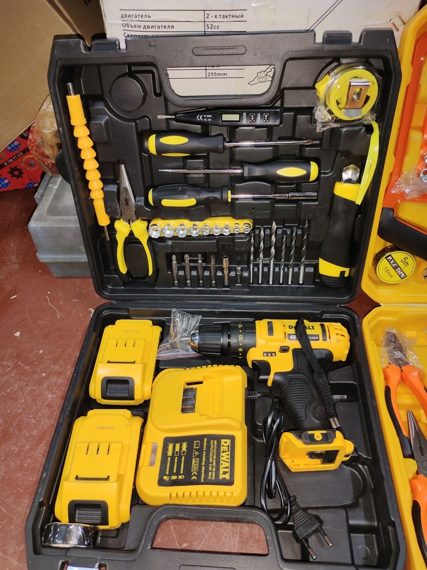 Аккумуляторный Дрель, шуруповерт, DeWalt с наборам: 19 990 тг ...