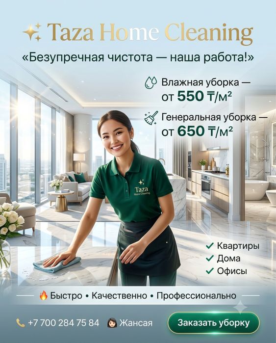 Клининг Уборка Алматы