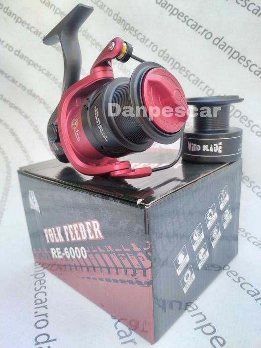 Mulineta WindbBlade FOLK Feeder RED RE6000 8 rulmenti tambur Long Cast