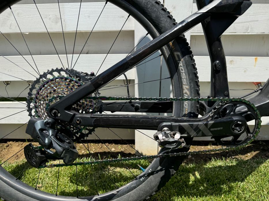 Bicicleta Cube AMS 100 Full carbon 29” Eagle AXS electronic Kashima mar L - MTB XC - cumparata din Romania cu factura