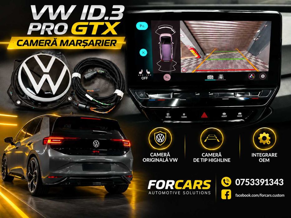 Cameră Marșarier Emblemă Flip Originală VW ID.3 și VW ID.3 GTX