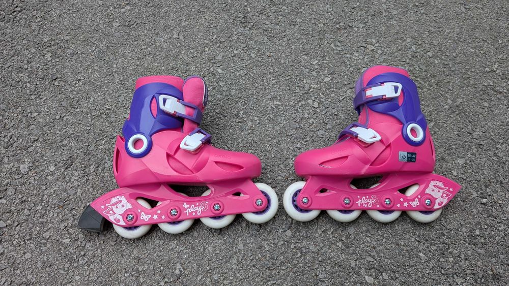 Детски ролери Oxelo PLAY 3, розово/лилаво Номер EU 30-32