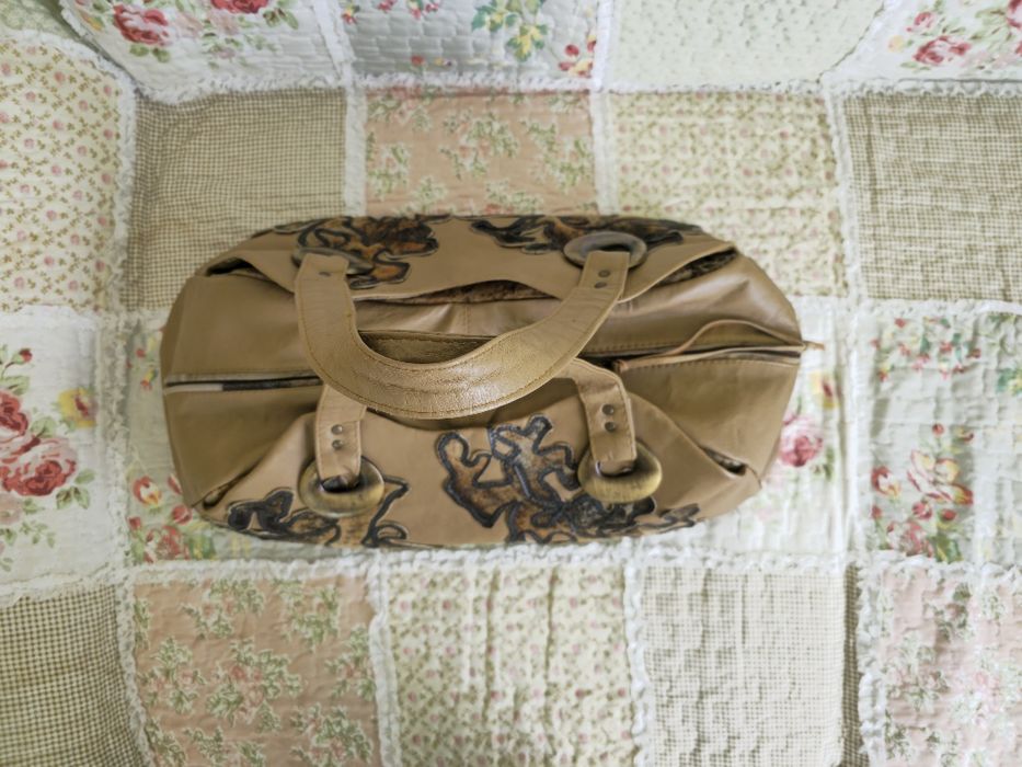 Чанта от естествена кожа, ръчно изработена