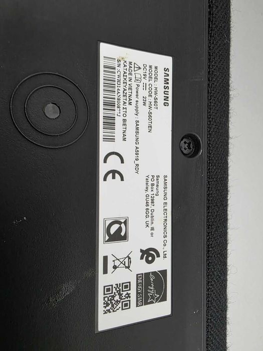 Soundbar Samsung HW-S60T, 4 канала, 180W, Bluetooth, Черен