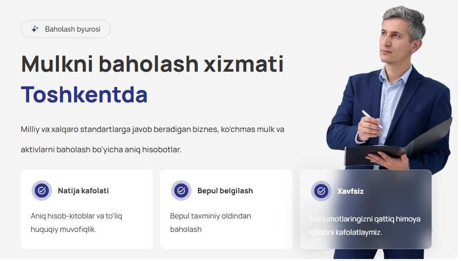 Baholash/loyiha-smeta/biznes-reja/оценка/бахолаш/ущерб/смета/дизайн