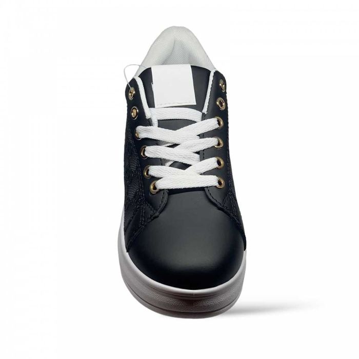 Дамски кецове на платформа в черен и бял цвят НОВИ!