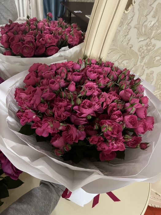 Цветы кустовые розы 13к ға