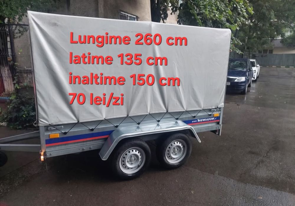 Inchiriez/inchiriere/transport remorca marfa diverse dimensiuni 750 kg -60 lei