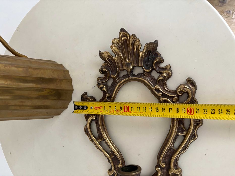 Aplica IULIMINAT perete bronz sec XIX Italia, lucrata manual