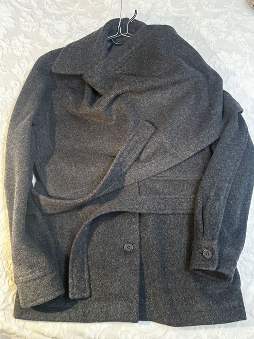 Ново графитеносиво палто - вълна и кашмир
