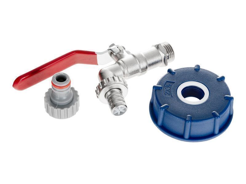 Комплект кран с адаптер s60х6 с връзка за маркуч