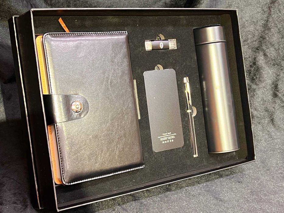 Подарочный Набор: Зонтик, Ежедневник, Ручка, Термос и Powerbank