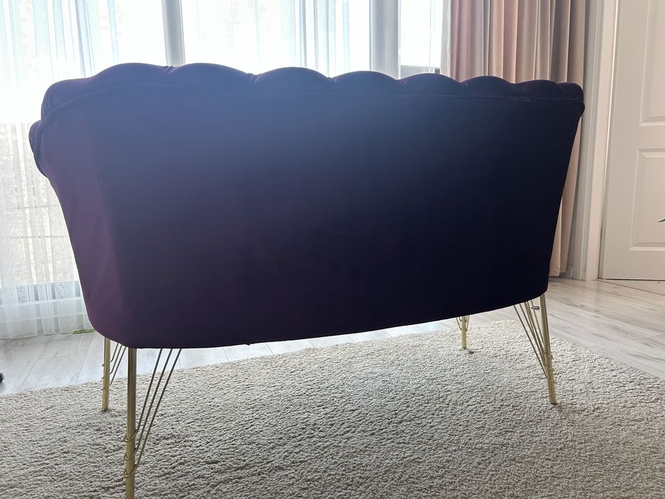 Canapea catifea mov 2 persoane