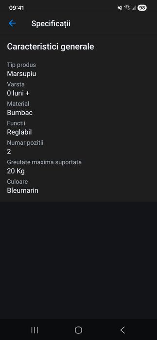 Vand marsupiu nou de  bebelusi