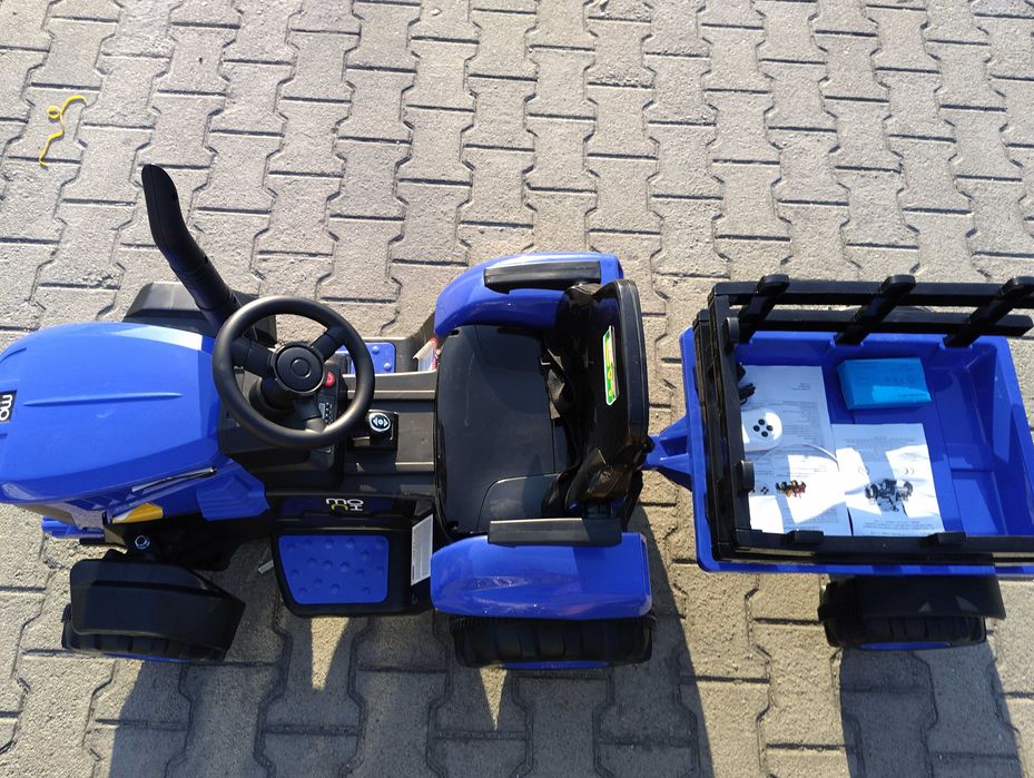 TEXAS акумулаторен трактор с ремарке RANCHER син