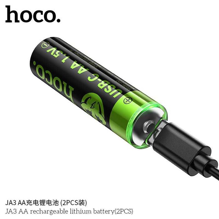 Hoco JA3 JA4 перезаряжаемые литиевые AA-батарейки Rechargeable Battery