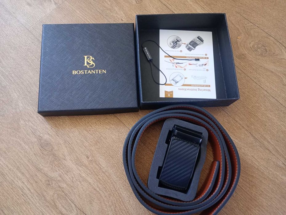 Кожен мъжки колан +подарък потрмоне