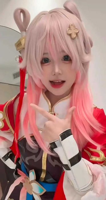Аниме косплей розова перука Honkai Star Rail March high quality