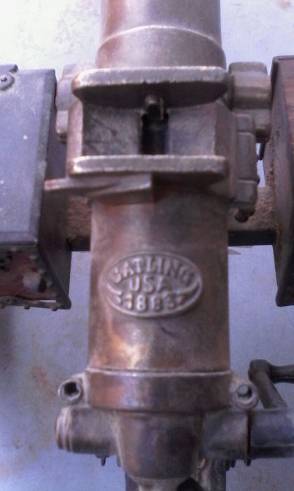 tun miniatura,macheta,Gatling 1883/razboi civil USA/alama/vintage