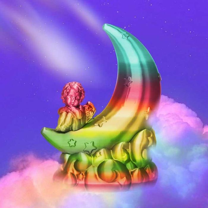 Filament PLA curcubeu 1.75, filament 3D PLA mătase 2Kg