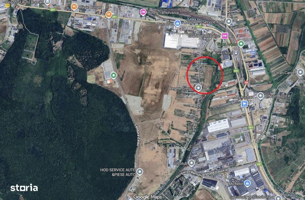 NOU! Teren intravilan pentru dezvoltare industriala/hale, 35 eur/mp