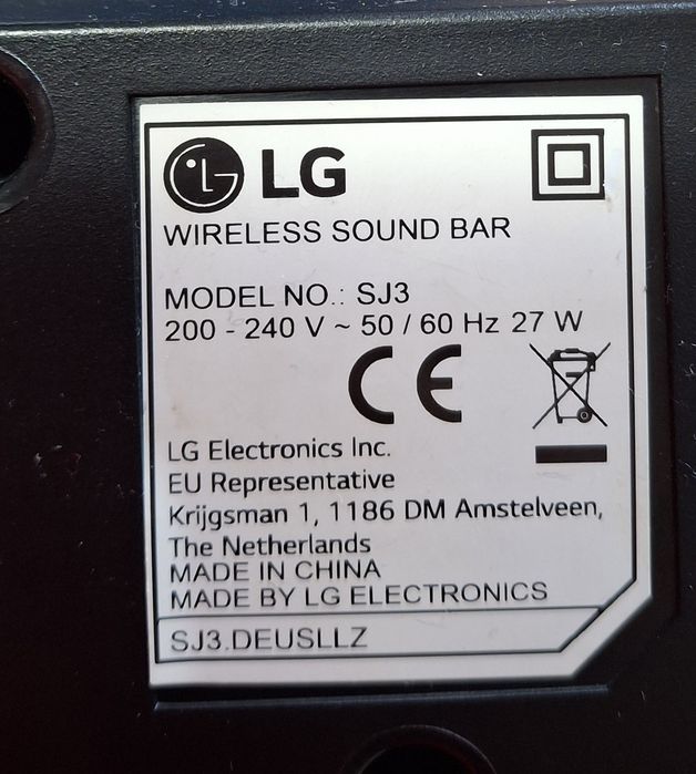 Soundbar LG SJ 3