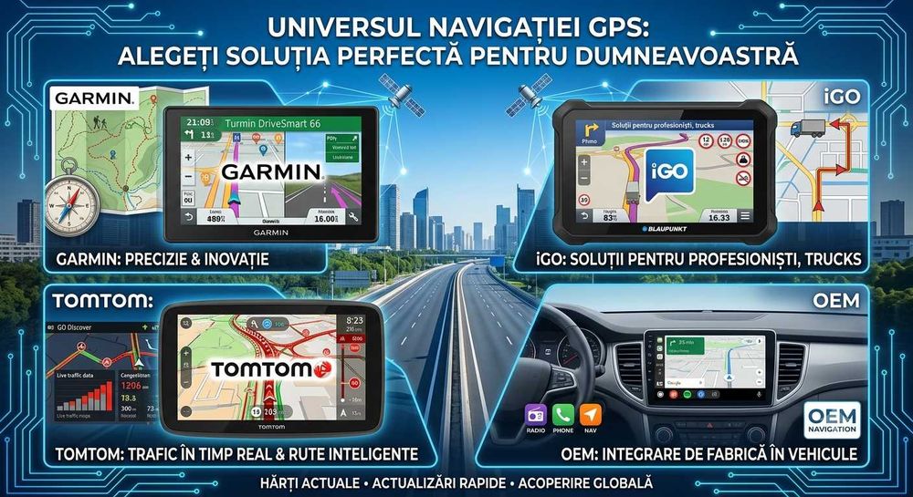 Actualizare GPS Hărți Navigație Auto & Camion Garmin, IGO, TomTom, OEM
