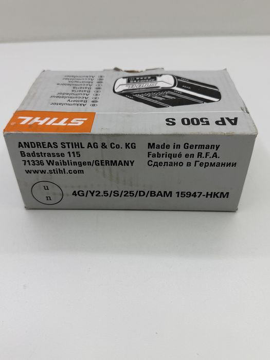 Baterie litiu-ion STIHL AP 500 S – NOUĂ – 36V, 8,8Ah, 337Wh