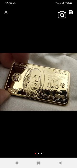 Позлатена 24 карата плочка