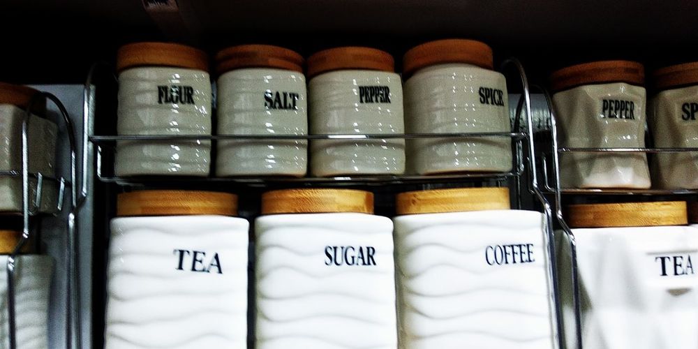 Банка керамическая для хранения с бамбуковой крышкой 7 шт