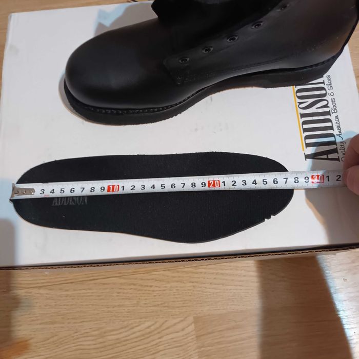 Bocanci militari Addison USA, Piele naturala Neagra 8,5R, masura 43-44