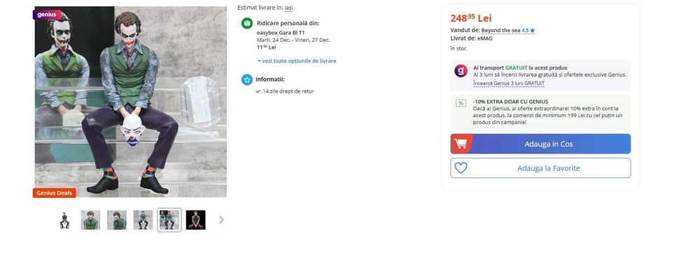 Figurina joker premium  Decoratiune Macheta gaming Auto Masina