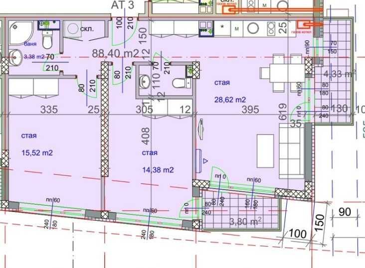 Продава се Тристаен апартамент в София, Люлин 2 - 102 кв.м за 2746 €/кв.м - Снимка #14