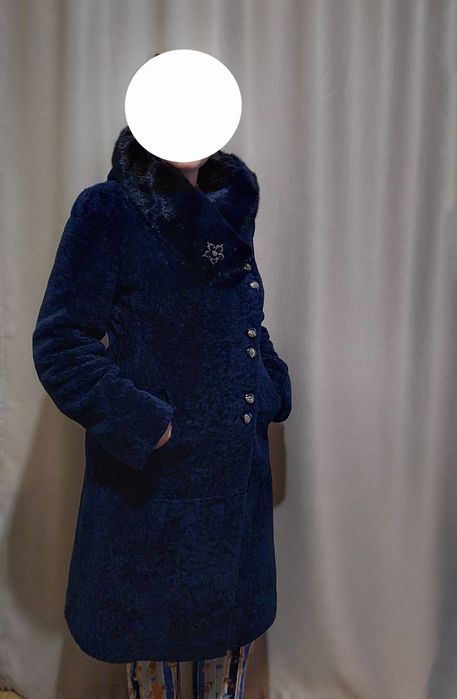 Шуба мутоновая с капюшоном 46-48