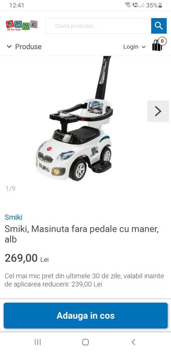 Vand masinuta copiii Smiki
