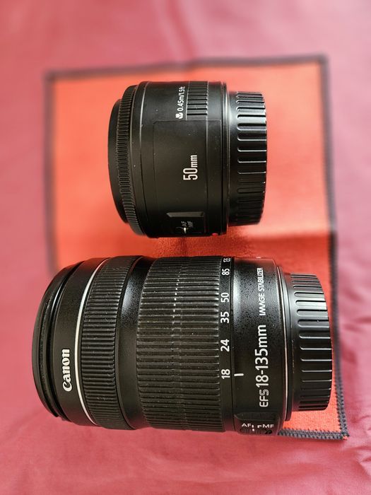 Объективы Canon EF-S 18-135mm IS STM и Canon EF 50