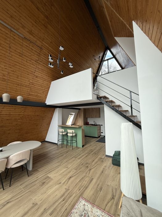 Complex A-Frame | 2 cabane + AC pentru încă 3 | Teren 2.157 mp | Ocupare 74%