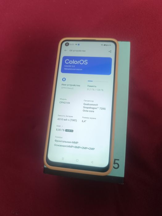 Оппо рено5.128/16гб.35000