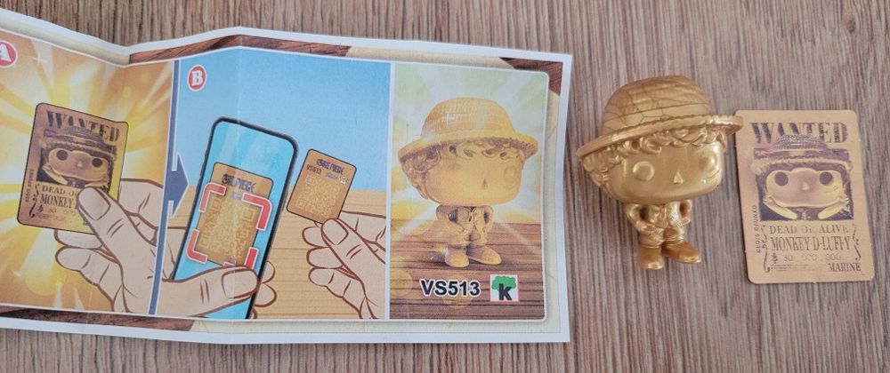 Luffy Gold VS513 Kinder Joy One Piece