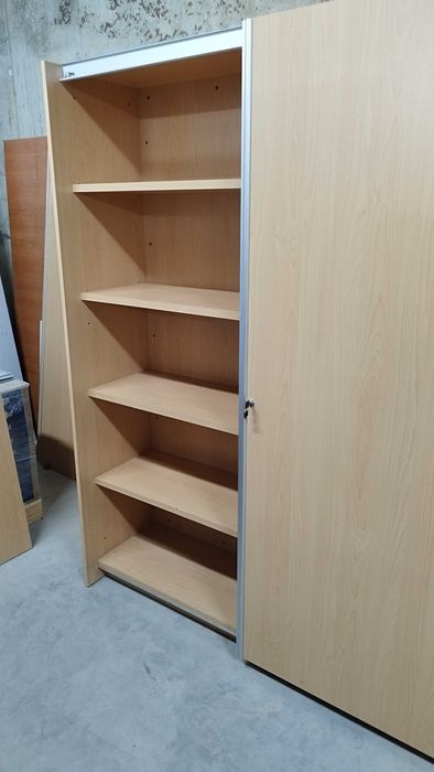 Трикрил гардероб с плъзгащи врати 240/46/200 см офис шкаф за документи