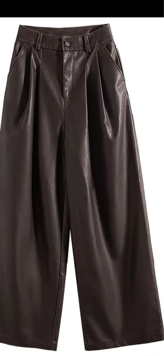 Pantalon damă  - nou cu eticheta , mărimea XL  , culoare maron , imita