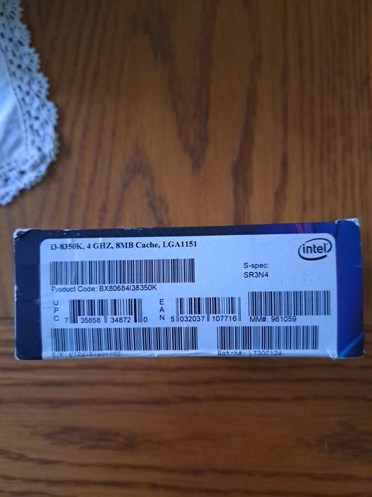 Процесор Intel Core i3-8350k LGA 1511