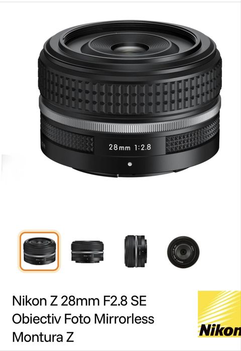 Obiectiv foto Nikkor 28 mm SE f2.8, Nikon full frame si APS -C