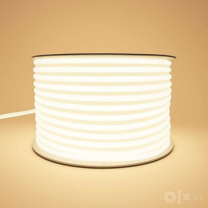Гибкая неоновая LED лента на 220/12V (neon flex, подсветка метражная)