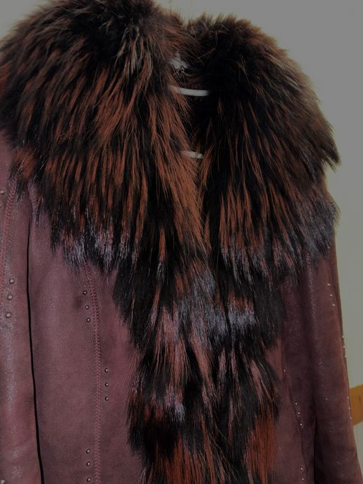 Палто/кожух естествена кожа и естествен косъм